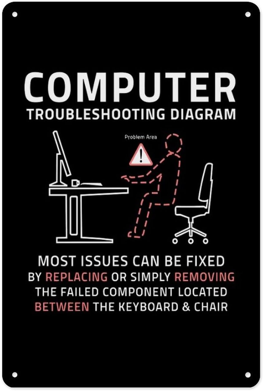 Office Tech Gifts - Metal Tin Sign 8 X 12