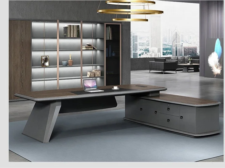 Office Tech Room - 2026 High-Tech Luxury Executive Office Desk