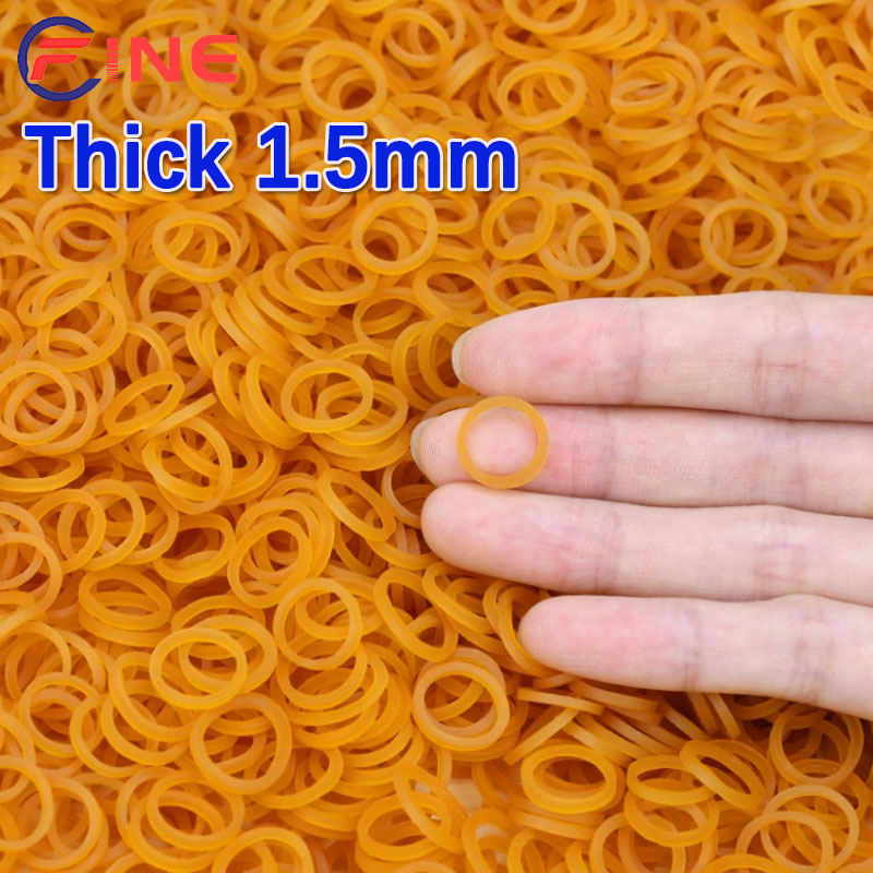Office High Tech - 100-1000Pcs Yellow High quality Elastic Rubber