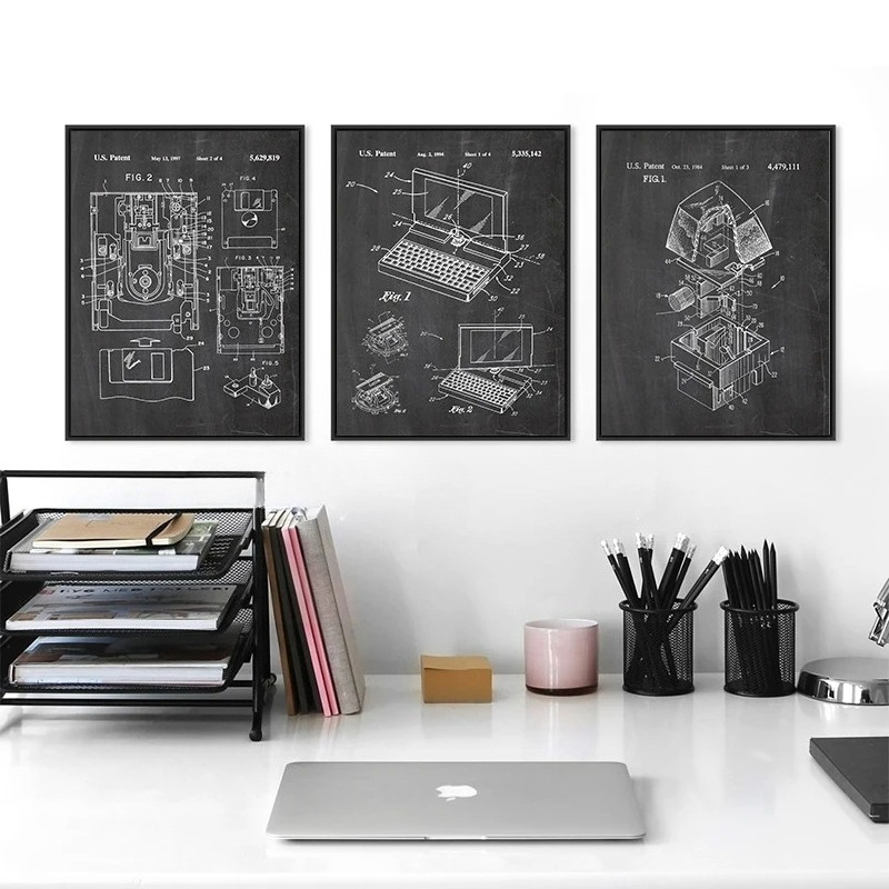 6Pcs Vintage Computer Patent W - Office Tech Room review and price