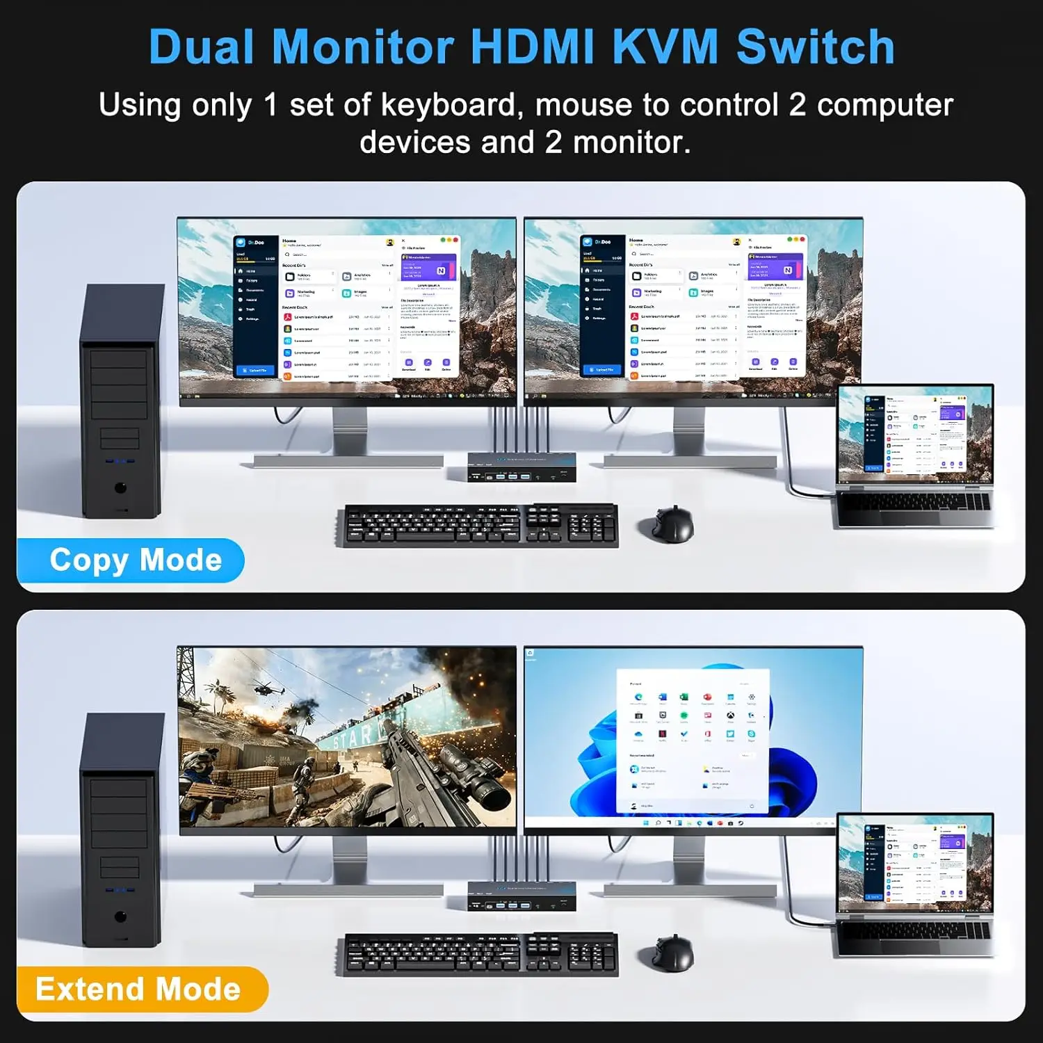 KVM Switch 2 Computers 2 Monit - Kvm Switch Dual Monitor review and price