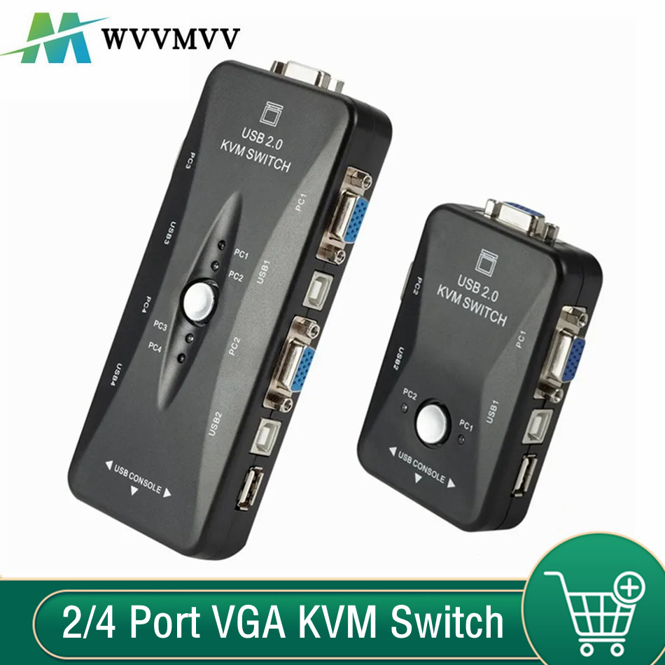 2/4 Port VGA KVM Switch 1080P  - Kvm Switch Dual Monitor review and price