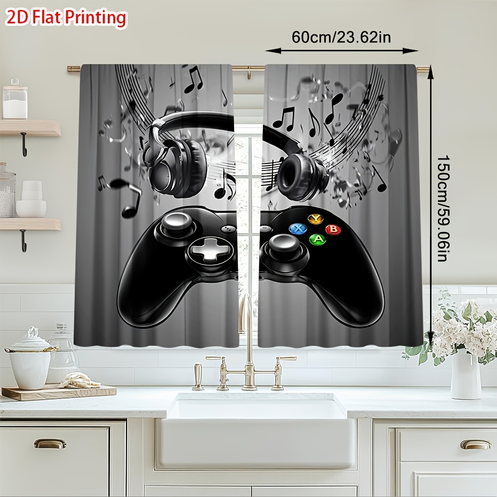 2pcs Game Controller Curtains  - Office Tech Room review and price