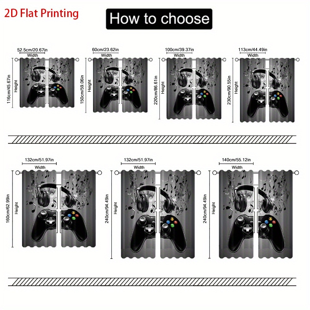 2pcs Game Controller Curtains  - Office Tech Room review and price