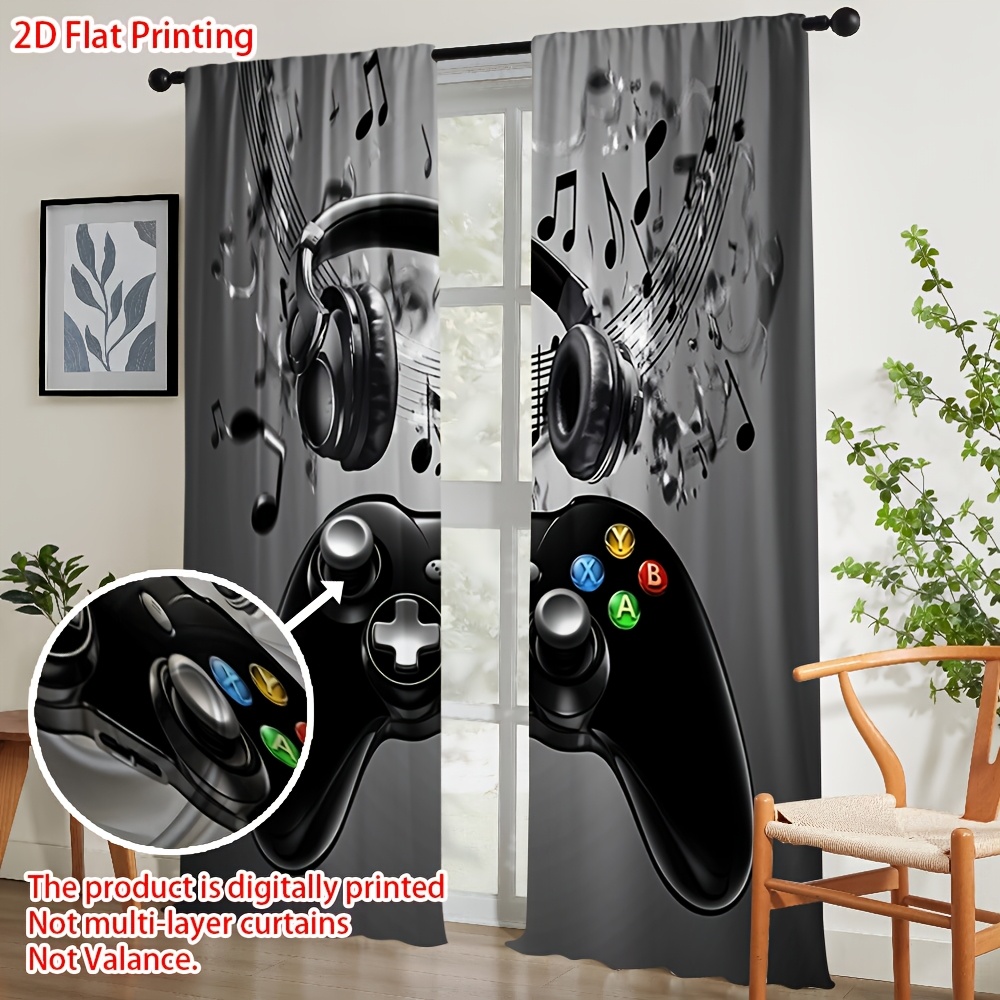 2pcs Game Controller Curtains  - Office Tech Room review and price
