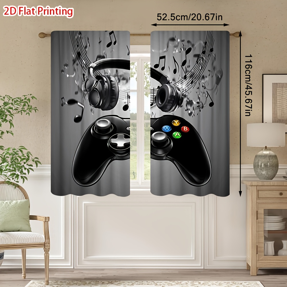 2pcs Game Controller Curtains  - Office Tech Room review and price