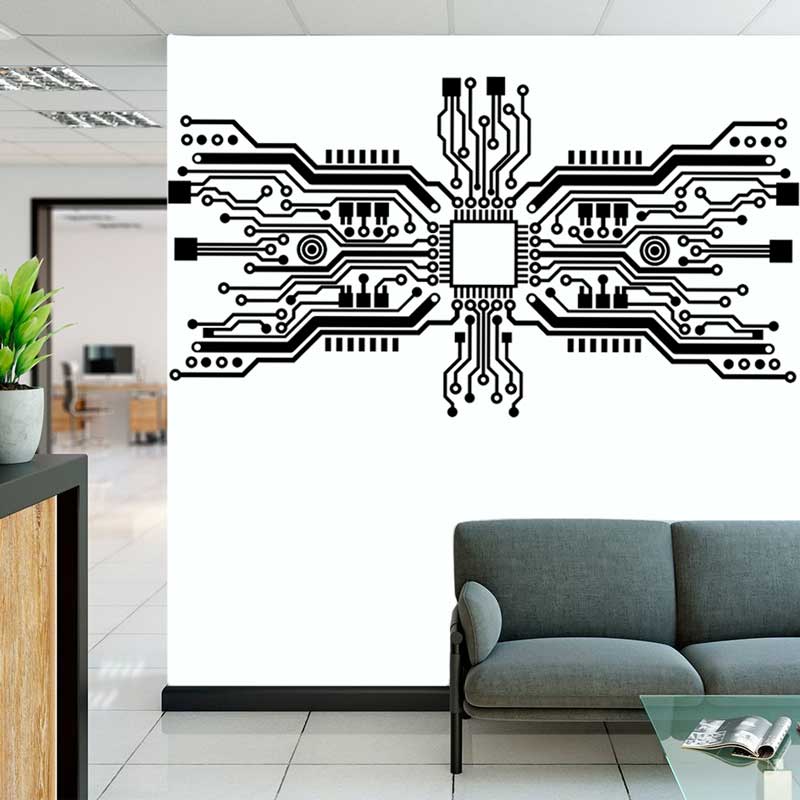 Circuit Board Chip Wall Sticke - Office Tech Room review and price